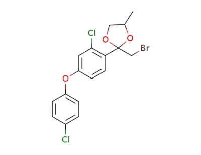 2-(bromomethyl)-2-(2-chloro-4-(4-chlorophenoxy)phenyl)-4-methyl-1,3-dioxolane